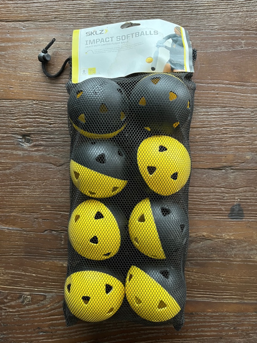 SKLZ Yellow & Black Impact Softballs - 8 Pack